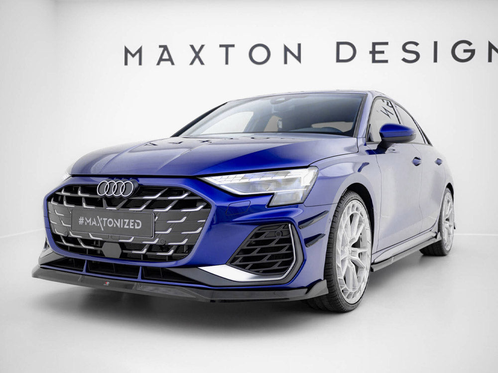 Maxton Design Front Splitter V.3 Audi A3 S-Line Sedan / S3 Sedan 8Y Facelift - AU-S3-8YF-S-FD3G - Image 2