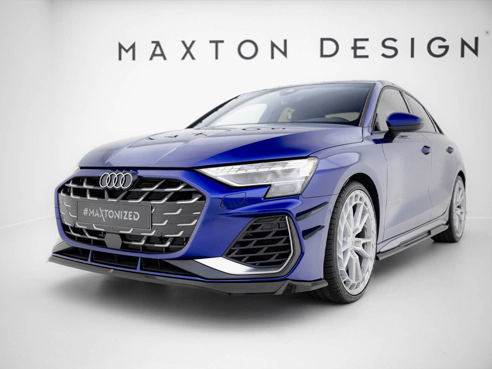 Maxton Design Front Splitter V.2 Audi A3 S-Line Sedan / S3 Sedan 8Y Facelift - AU-S3-8YF-S-FD2G - Image 2