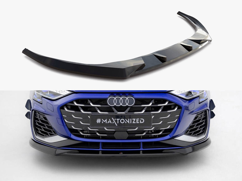 Maxton Design Front Splitter V.1 Audi A3 S-Line Sedan / S3 Sedan 8Y Facelift - AU-S3-8YF-S-FD1G - Image 1
