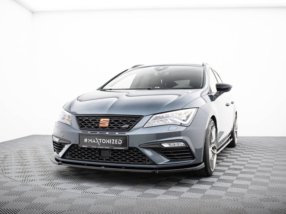 Maxton Design Front Splitter V.6 Seat Leon Cupra / FR Mk3 FL - SE-LE-3F-CU-FD6G - Image 2