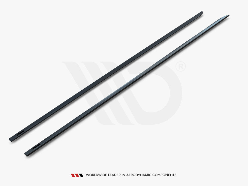 Side Skirts Diffusers V.2 Volkswagen Golf R / R-Line Mk7 Facelift - Carbon Look