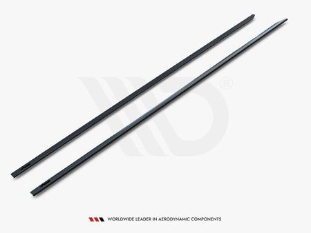 Side Skirts Diffusers V.2 Volkswagen Golf R / R-Line Mk7 Facelift - Carbon Look
