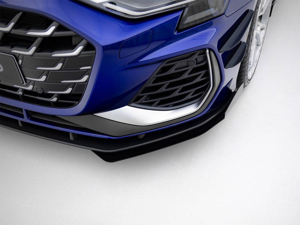 Maxton Design Street PRO Front Splitter V.1 + Flaps Audi A3 S-Line Sedan / S3 Sedan 8Y Facelift - AUS38YFCNC-FD1B+FSF1G - Image 4