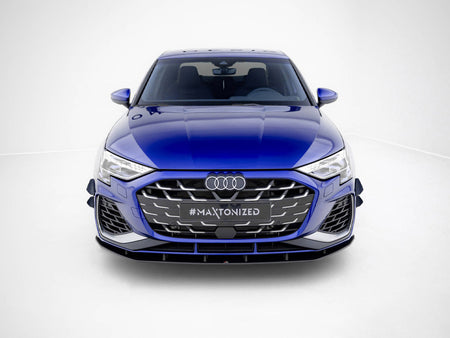 Maxton Design Street PRO Front Splitter Audi A3 S-Line Sedan / S3 Sedan 8Y Facelift - AUS38YFCNC-FD1B - Image 3