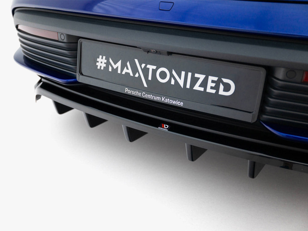 Maxton Design Rear Splitter (Vertical Bars) Porsche Taycan Turbo S Mk1 - PO-TAY-1-TURBO-S-RD1G+RD2G - Image 4