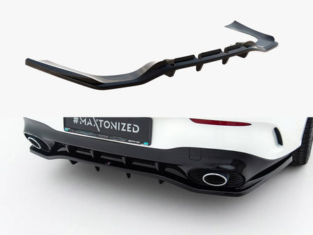 Maxton Design Rear Splitter (Vertical Bars) Mercedes-AMG CLA 35 / 45 Coupe / Shooting Brake C118 Facelift / X118 Facelift - ME-CLA-118-45AMG-RD1G+RD2G - Image 1