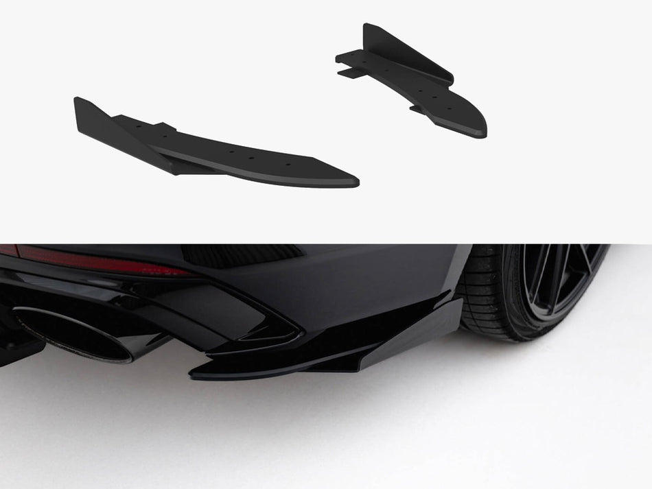 Maxton Design Street Pro Rear Side Splitters + Flaps Audi RS5 Sportback F5 - AURS52SBCNC-RSD1B+RSF1G - Image 1