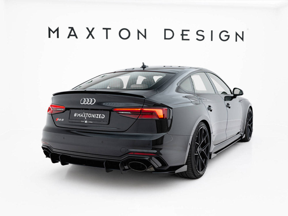 Maxton Design Street Pro Rear Side Splitters + Flaps Audi RS5 Sportback F5 - AURS52SBCNC-RSD1B+RSF1G - Image 2