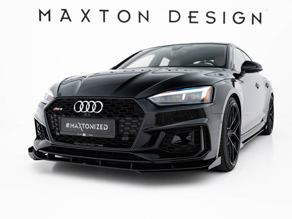Maxton Design Street PRO Front Splitter V.1 + Flaps Audi RS5 Coupe / Sportback F5 - AURS52SBCNC-FD1B+FSF1G - Image 2