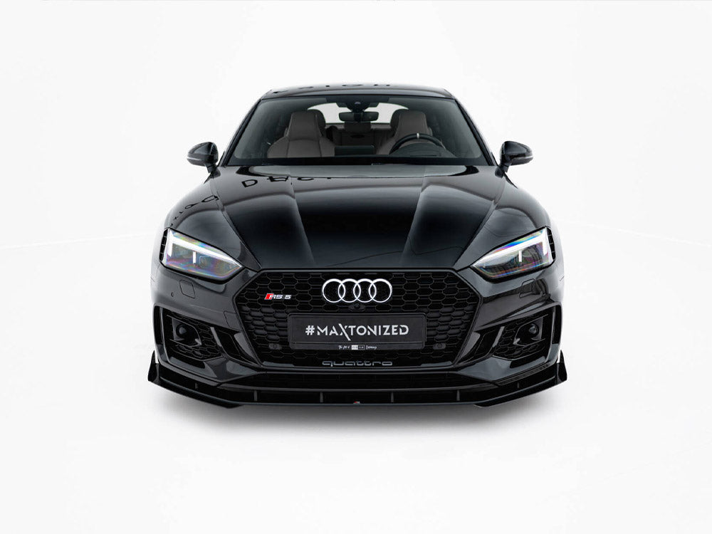 Maxton Design Street PRO Front Splitter V.1 + Flaps Audi RS5 Coupe / Sportback F5 - AURS52SBCNC-FD1B+FSF1G - Image 3