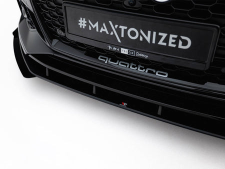 Maxton Design Street PRO Front Splitter V.1 + Flaps Audi RS5 Coupe / Sportback F5 - AURS52SBCNC-FD1B+FSF1G - Image 4