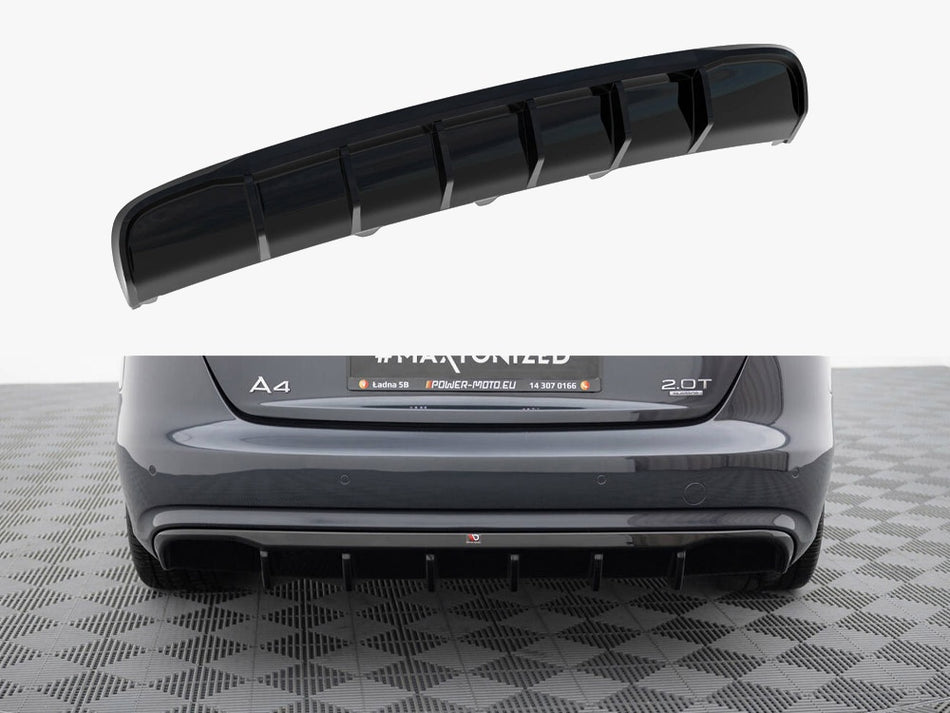 Maxton Design Rear Valance Audi A4 B8 Facelift (Version without exhausts) - AU-A4-B8F-RS1G - Image 1