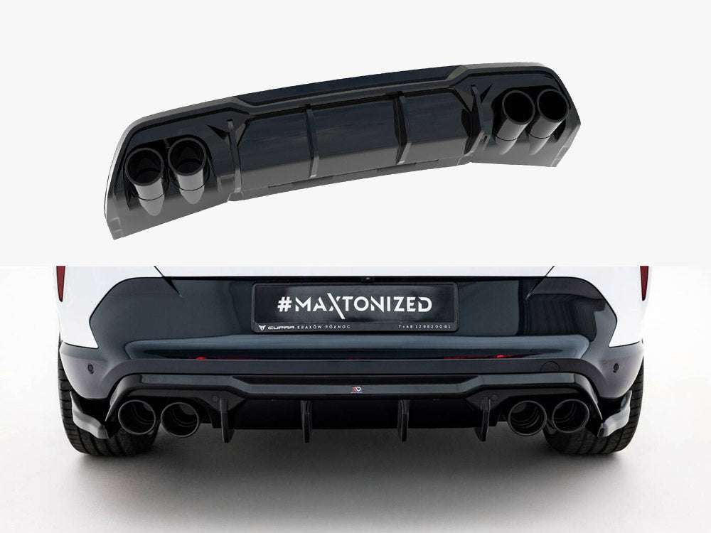 Maxton Design Rear Valance V.3 + Exhaust Ends Imitation Cupra Formentor Mk1 Facelift - CU-FO-1-RS3+RS3R+ - Image 1