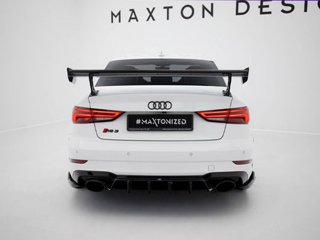 Maxton Design Carbon Spoiler With External Brackets Uprights Audi A3 / A3 S-Line / S3 / RS3 Sedan 8V / 8V Facelift - CF-AU-S3-8V-S-WING5-EXT-245-P - Image 3