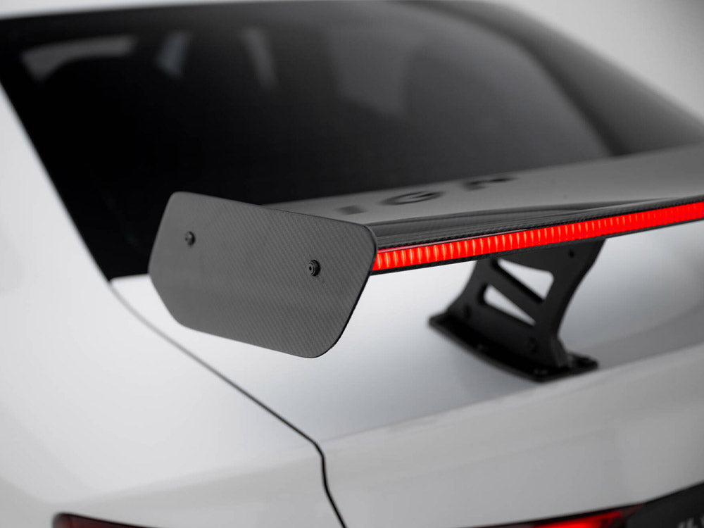 Maxton Design Carbon Spoiler With Internal Brackets Uprights + LED Audi A3 / A3 S-Line / S3 / RS3 Sedan 8V / 8V Facelift - CF-AU-S3-8V-S-WING5-INT-245-P+LED - Image 5