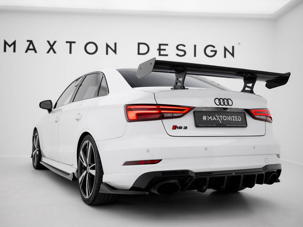 Maxton Design Carbon Spoiler With Internal Brackets Uprights Audi A3 / A3 S-Line / S3 / RS3 Sedan 8V / 8V Facelift - CF-AU-S3-8V-S-WING5-INT-245-P - Image 2