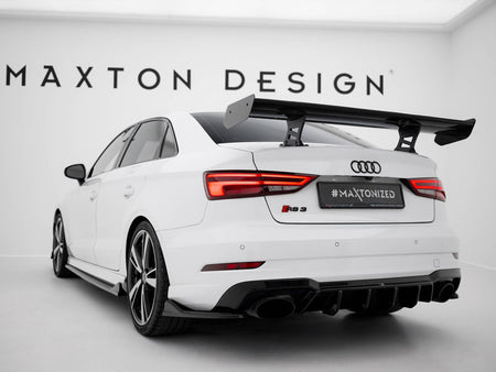 Maxton Design Carbon Spoiler With Internal Brackets Uprights Audi A3 / A3 S-Line / S3 / RS3 Sedan 8V / 8V Facelift - CF-AU-S3-8V-S-WING5-INT-245-P - Image 2