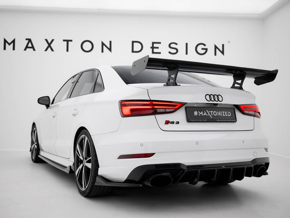 Maxton Design Carbon Spoiler With Internal Brackets Uprights Audi A3 / A3 S-Line / S3 / RS3 Sedan 8V / 8V Facelift - CF-AU-S3-8V-S-WING5-INT-245-P - Image 2