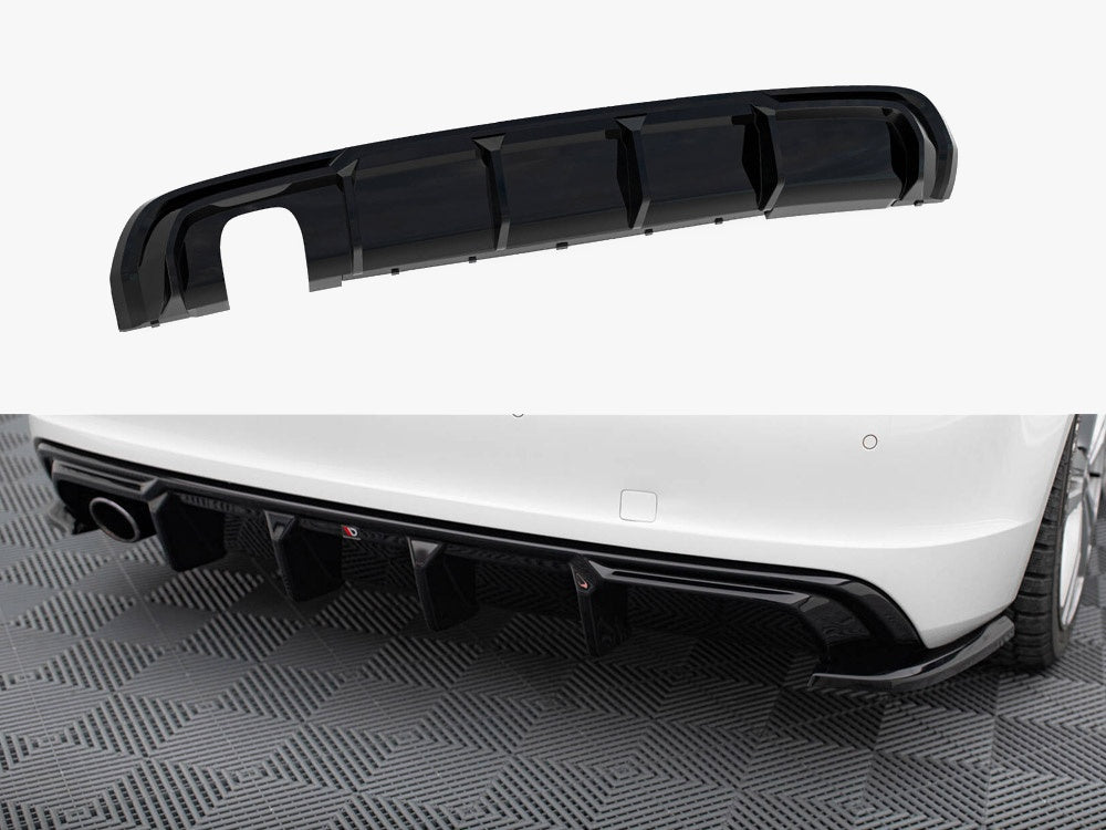 Maxton Design Rear Valance Audi A3 S-Line Sportback 8V (Version with single exhaust tips on one side) - AU-S3-8V-SB-RS1GO_ - Image 1