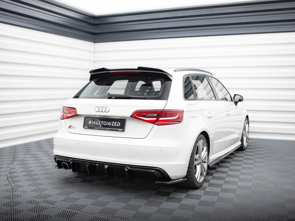 Maxton Design Rear Valance Audi A3 S-Line Sportback 8V (Version with single exhaust tips on one side) - AU-S3-8V-SB-RS1GO_ - Image 2