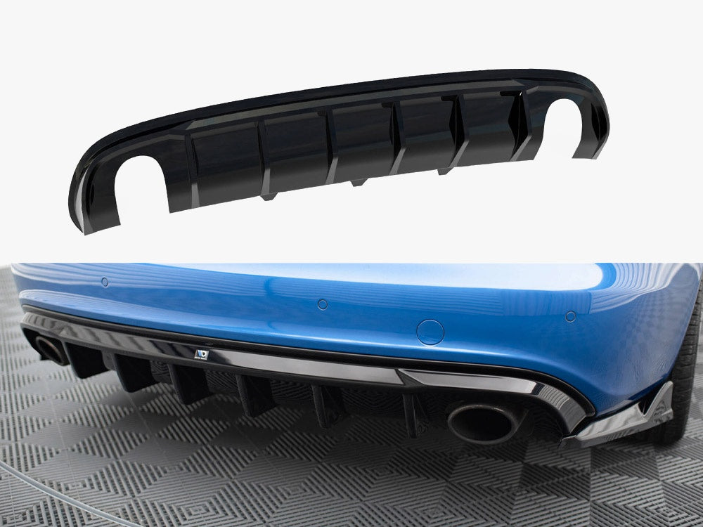 Maxton Design Rear Valance Audi A4 S-Line Sedan B8 (Version with single exhaust tips on both sides) - AU-S4-B8-RS1GO_O - Image 1