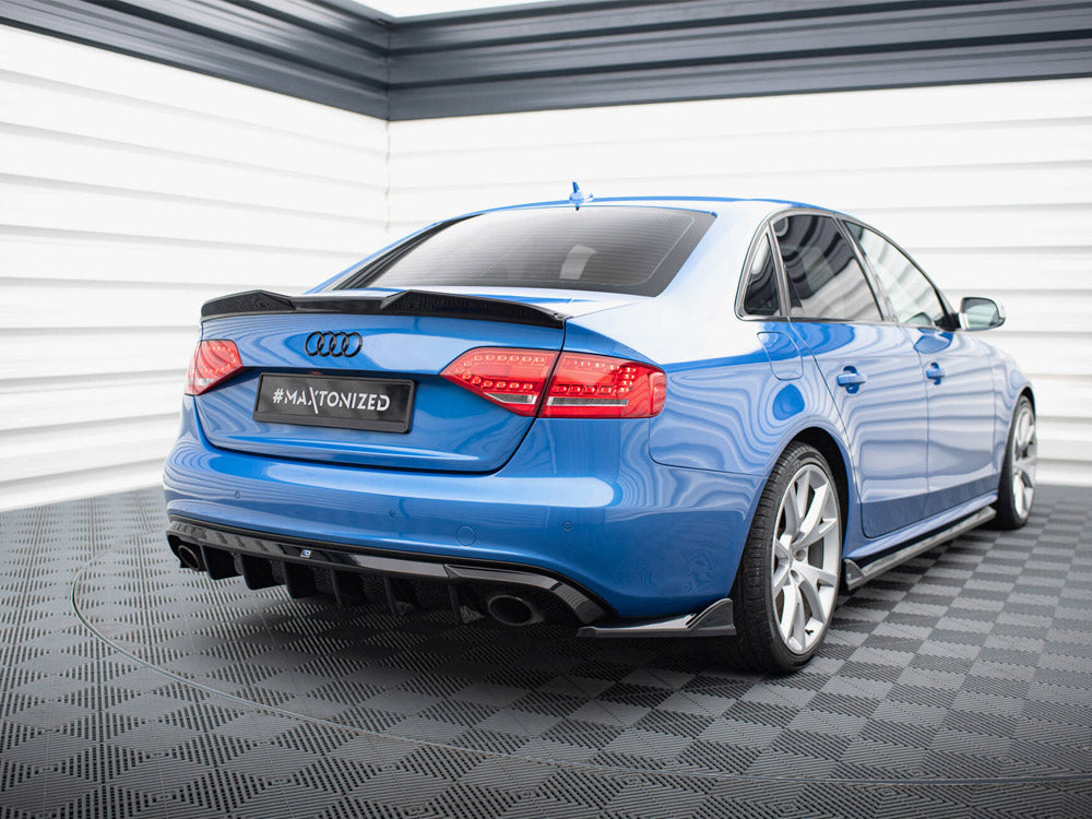 Maxton Design Rear Valance Audi A4 S-Line Sedan B8 (Version with single exhaust tips on both sides) - AU-S4-B8-RS1GO_O - Image 2