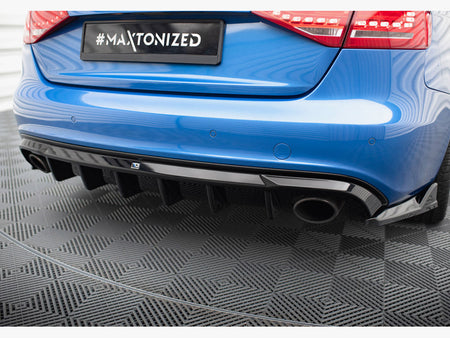 Maxton Design Rear Valance Audi A4 S-Line Sedan B8 (Version with single exhaust tips on both sides) - AU-S4-B8-RS1GO_O - Image 3