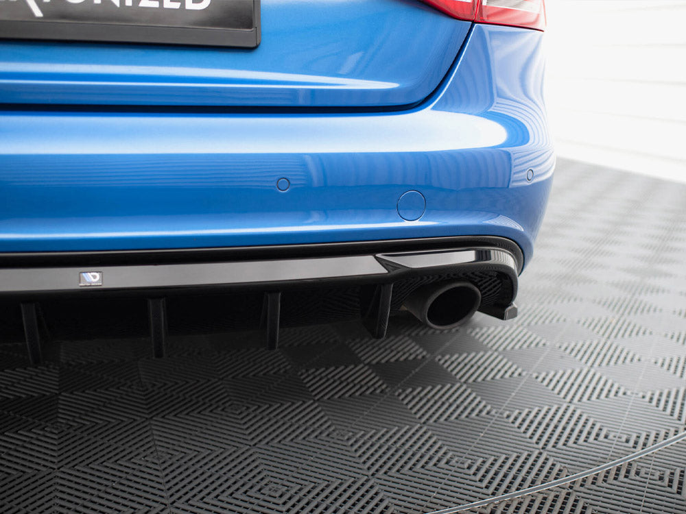 Maxton Design Rear Valance Audi A4 S-Line Sedan B8 (Version with single exhaust tips on both sides) - AU-S4-B8-RS1GO_O - Image 4