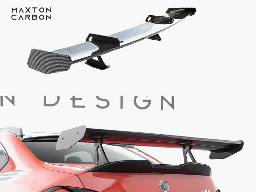 Maxton Design Carbon Spoiler With Upper Swan Mounting BMW M2 G87 - CF-BM-M2-G87-WING5-UPP-245-P - Image 1