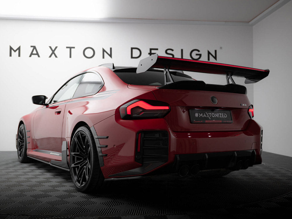 Maxton Design Carbon Spoiler With Upper Swan Mounting + LED BMW M2 G87 - CF-BM-M2-G87-WING5-UPP-245-P+LED - Image 2