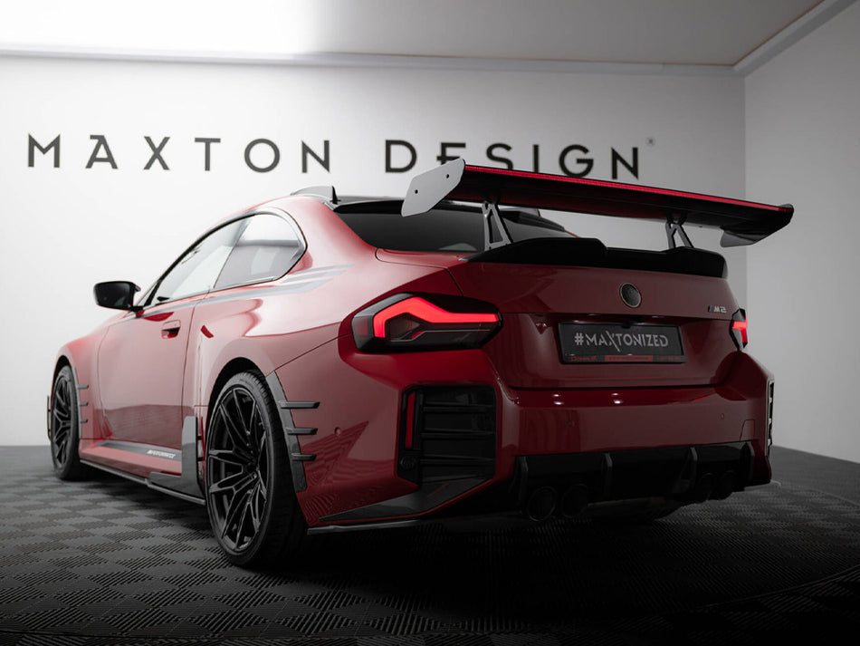 Maxton Design Carbon Spoiler With Upper Swan Mounting + LED BMW M2 G87 - CF-BM-M2-G87-WING5-UPP-245-P+LED - Image 2