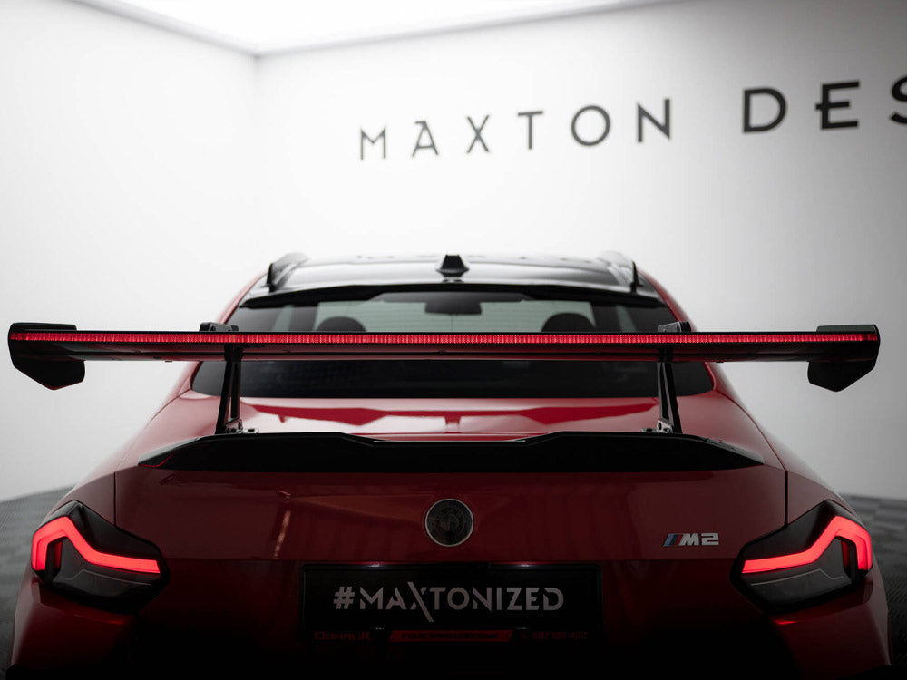 Maxton Design Carbon Spoiler With Upper Swan Mounting + LED BMW M2 G87 - CF-BM-M2-G87-WING5-UPP-245-P+LED - Image 4