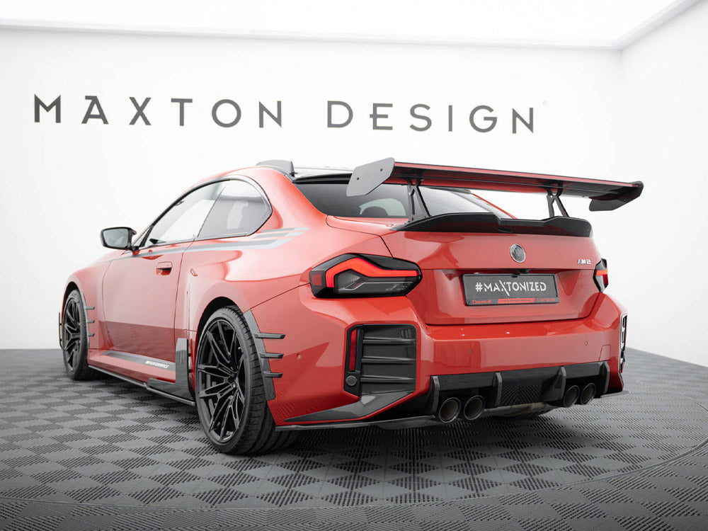 Maxton Design Carbon Spoiler With Upper Swan Mounting + LED BMW M2 G87 - CF-BM-M2-G87-WING5-UPP-245-P+LED - Image 6