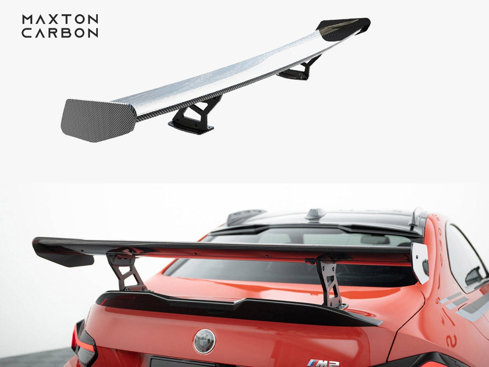 Maxton Design Carbon Spoiler With Internal Brackets Uprights BMW M2 G87 - CF-BM-M2-G87-WING5-INT-245-P - Image 1
