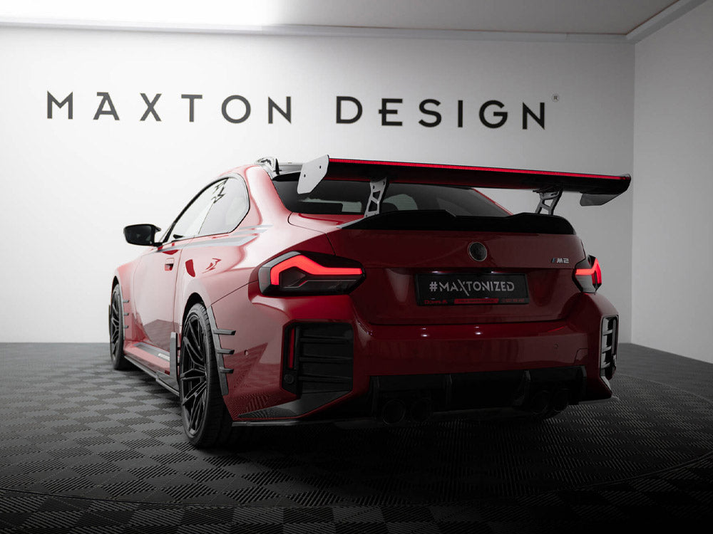 Maxton Design Carbon Spoiler With Internal Brackets Uprights + LED BMW M2 G87 - CF-BM-M2-G87-WING5-INT-245-P+LED - Image 2