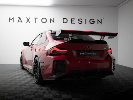Maxton Design Carbon Spoiler With Internal Brackets Uprights + LED BMW M2 G87 - CF-BM-M2-G87-WING5-INT-245-P+LED - Image 2