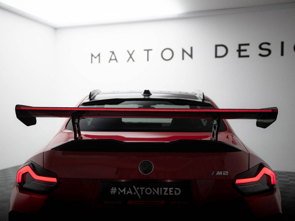 Carbon Spoiler With Internal Brackets Uprights + LED BMW M2 G87