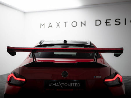 Maxton Design Carbon Spoiler With Internal Brackets Uprights + LED BMW M2 G87 - CF-BM-M2-G87-WING5-INT-245-P+LED - Image 4