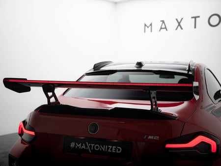 Maxton Design Carbon Spoiler With Internal Brackets Uprights + LED BMW M2 G87 - CF-BM-M2-G87-WING5-INT-245-P+LED - Image 5