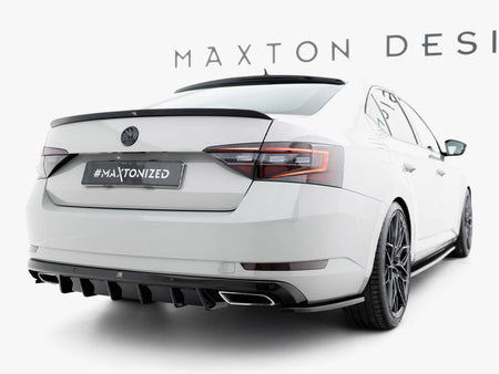 Maxton Design Rear Side Splitters V.3 Skoda Superb Liftback / Combi Mk3 - SK-SU-3-RSD3G - Image 2