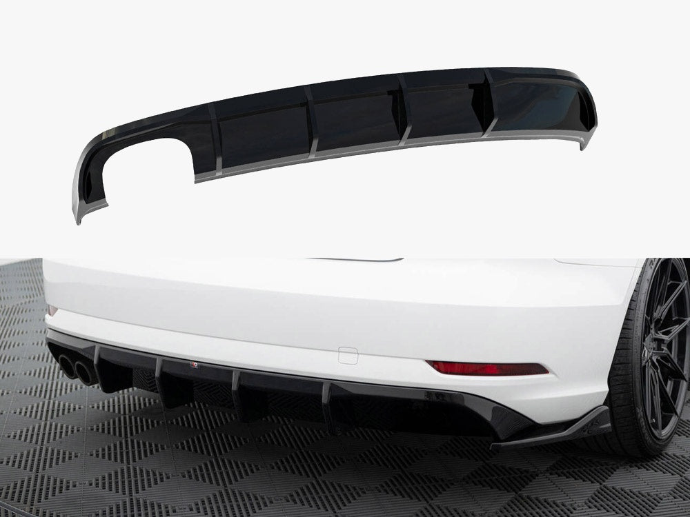 Maxton Design Rear Valance Audi A3 Sedan 8V Facelift (Version with dual exhaust tips on one side) - AU-A3-8VF-S-RS1GOO_ - Image 1