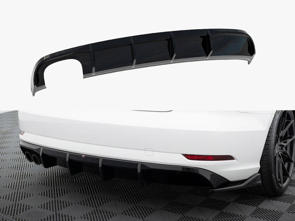 Maxton Design Rear Valance Audi A3 Sedan 8V Facelift (Version with dual exhaust tips on one side) - AU-A3-8VF-S-RS1GOO_ - Image 1