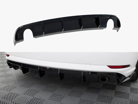 Maxton Design Rear Valance Audi A3 Sedan 8V Facelift (Version with single exhaust tips on both sides) - AU-A3-8VF-S-RS1GO_O - Image 1