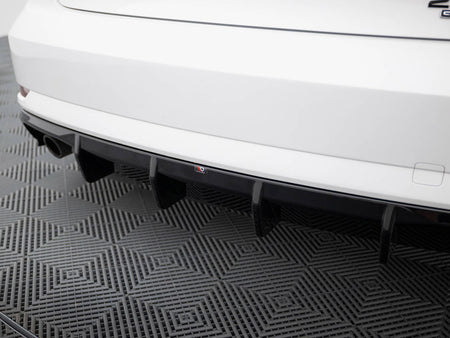 Maxton Design Rear Valance Audi A3 Sedan 8V Facelift (Version with single exhaust tips on both sides) - AU-A3-8VF-S-RS1GO_O - Image 5