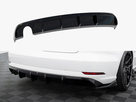 Maxton Design Rear Valance Audi A3 Sedan 8V Facelift (Version with single exhaust tips on one side) - AU-A3-8VF-S-RS1GO_ - Image 1