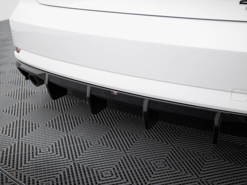 Maxton Design Rear Valance Audi A3 Sedan 8V Facelift (Version with single exhaust tips on one side) - AU-A3-8VF-S-RS1GO_ - Image 4