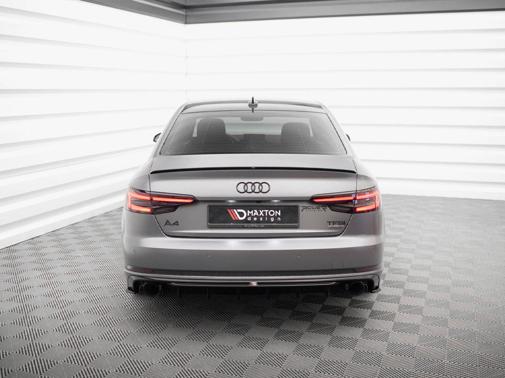 Rear Valance V.1 Audi A4 S-line B9 (Version with single exhaust tips on both sides)
