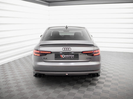Maxton Design Rear Valance Audi A4 S-Line B9 (Version with single exhaust tips on both sides) - AU-A4-B9-SLINE-RS1GO_O - Image 3