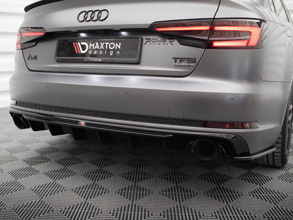 Rear Valance V.1 Audi A4 S-line B9 (Version with single exhaust tips on both sides)