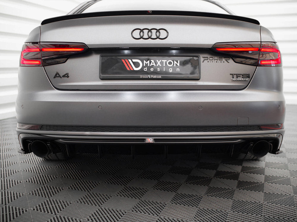 Rear Valance V.1 Audi A4 S-line B9 (Version with single exhaust tips on both sides)